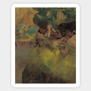 Yellow Dancers (In the Wings) by Edgar Degas Sticker